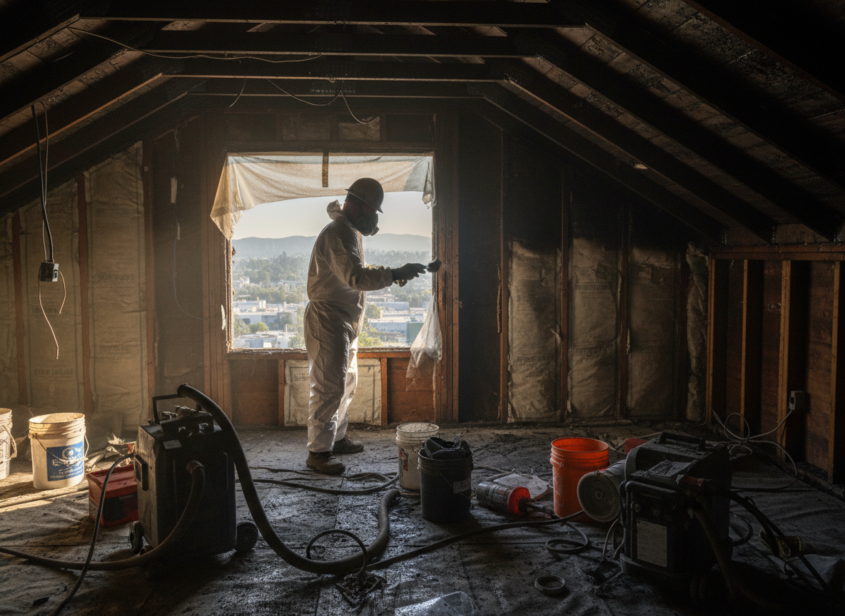Attic Fire Restoration in Universal City, CA
