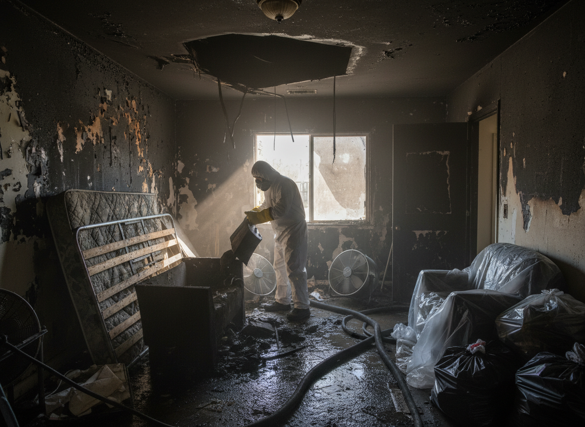 Bedroom Fire Damage Cleanup in Universal City, CA