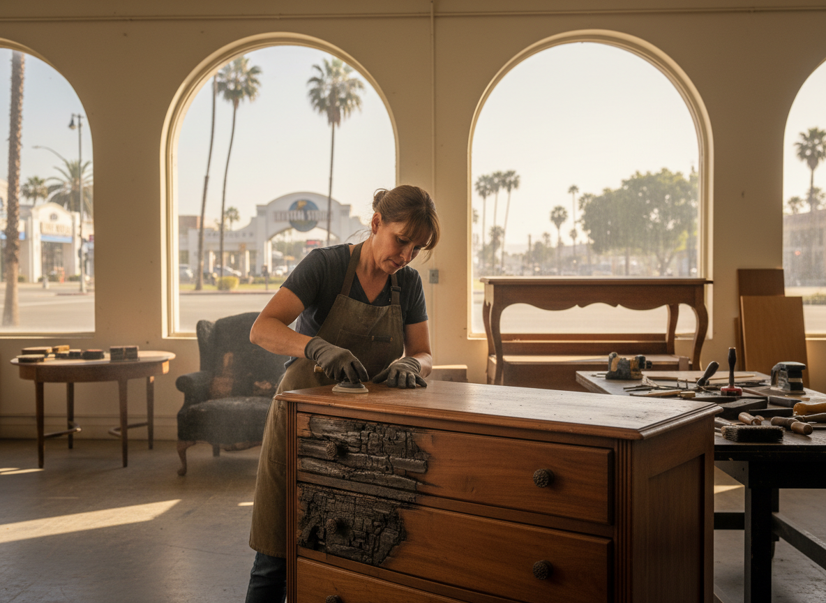 Fire-damaged Furniture Restoration in Universal City, CA