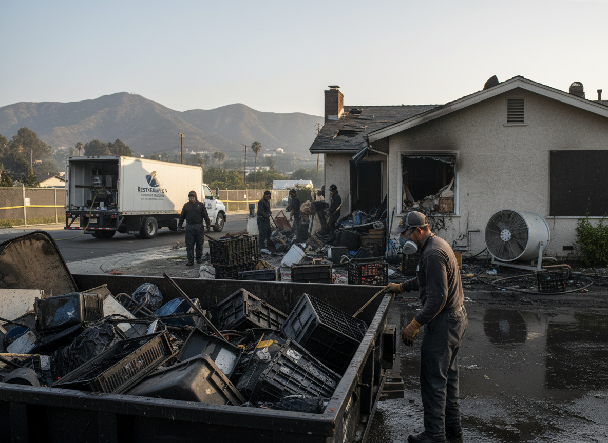 Hoarding Cleanup After Fire in Universal City, CA